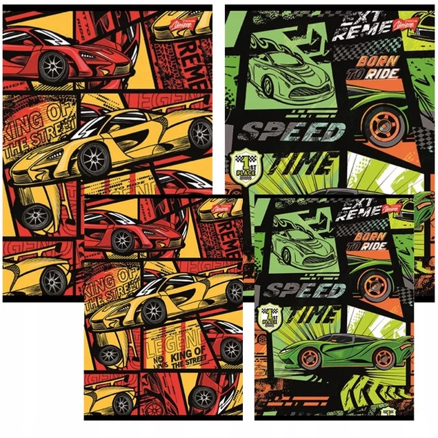 4 x UNIPAP ZESZYT A4/32 kratka z marginesem dla chłopca 5720_1