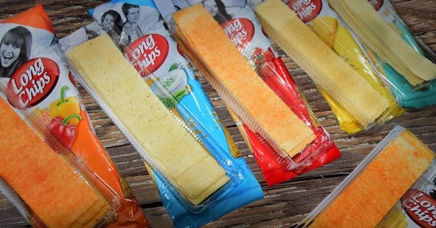 Chipsy Long Chips ZESTAW 3szt Śmietana z cebulką Ser Szczypiorek Bekon 75 g_6
