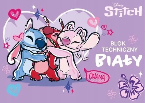 Blok Techniczny BIAŁY A4 170g 20 Kartek STITCH Beniamin_1