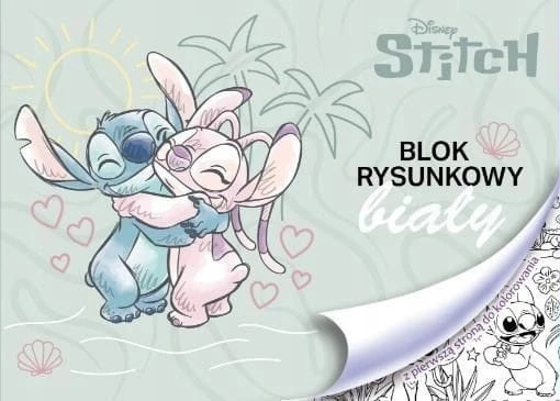 Blok Rysunkowy BIAŁY A4 80g 20 Kartek STITCH Beniamin_1