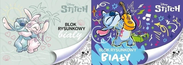 Blok Rysunkowy BIAŁY A4 80g 20 Kartek STITCH Beniamin_2