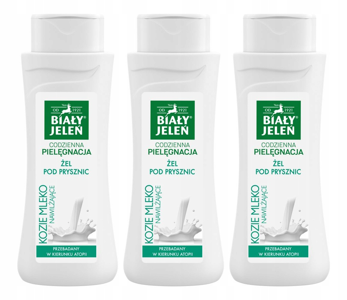 3x BIAŁY JELEŃ Żel Pod Prysznic KOZIE MLEKO 300 ml_1