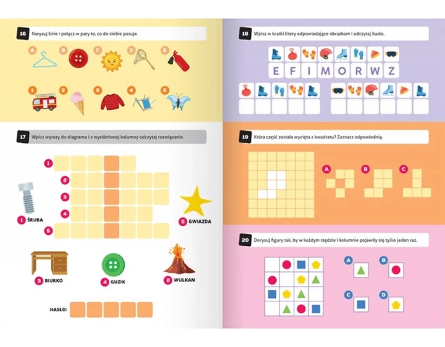 100 Zadań ŁAMIGŁÓWKI DLA DZIECI Od 7 Lat Krzyżówki Labirynty 7+ Aksjomat_2