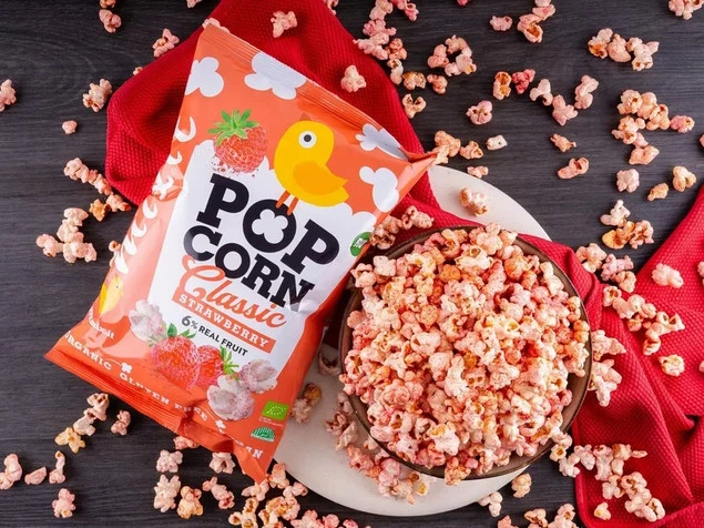 MIXIT Duży BIO Popcorn TRUSKAWKA 75g_2