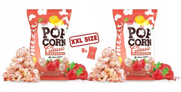 2x MIXIT Duży BIO Popcorn TRUSKAWKA 75g_1
