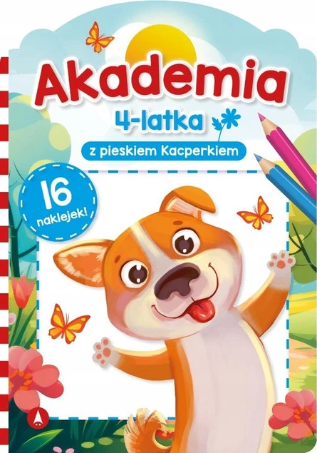 Akademia 4-Latka z Pieskiem Kacperkiem z Naklejkami 4+ Skrzat_1