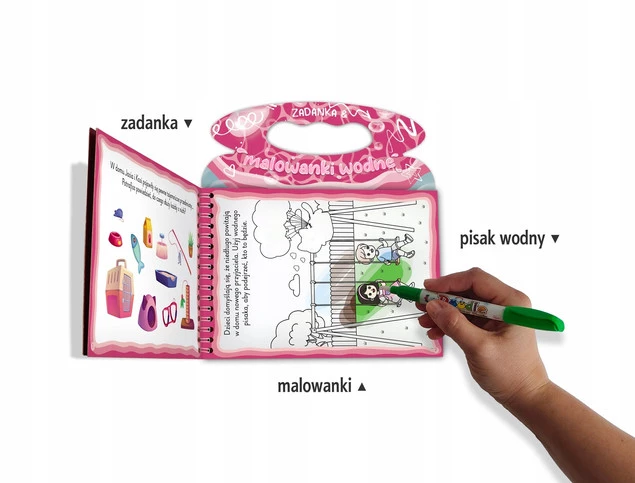 Zadanka i Malowanki Wodne KOTKI z Pisakiem 3+ Skrzat_2