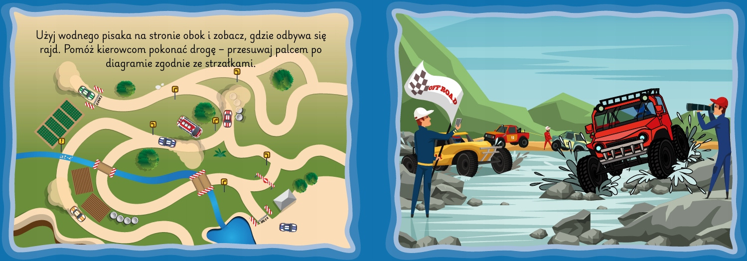 Zadanka i Malowanki Wodne SAMOCHODY WYŚCIGOWE z Pisakiem 3+ Skrzat_3