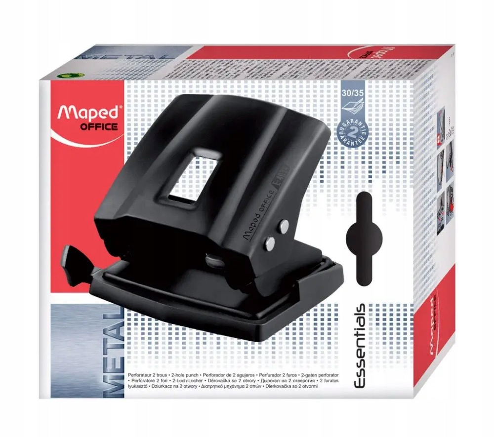 Dziurkacz Do Papieru Biurkowy Biurowy Maped Essentals Metal Do 35 Kartek_3