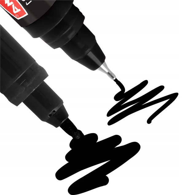 10x Marker Pisak Do Płyt CD DVD Toma TO-321 Dwustronny CZARNY_2