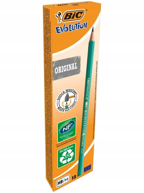 12x Ołówek Eco Bez Gumki HB Bic Evolution_3