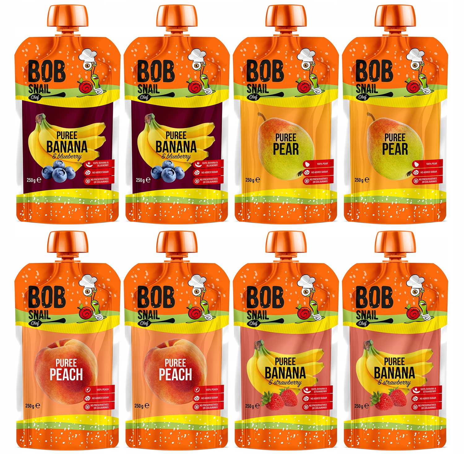ŚLIMAK Bob Snail Przecier MIX SMAKÓW 250g x8_1