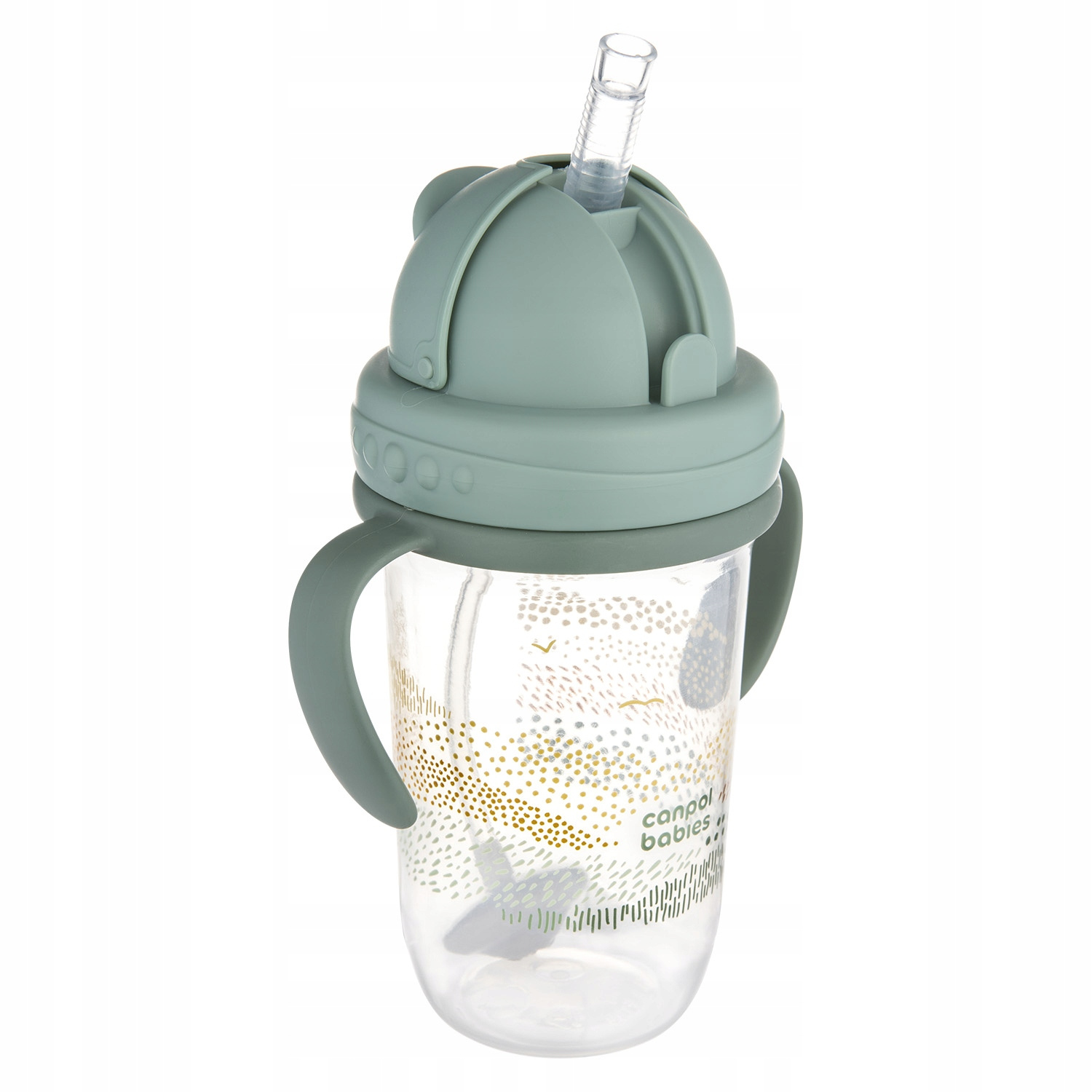 CANPOL Innowacyjny Kubek Niekapek z Rurką Słomką i Odważnikiem 270ml 56/620_4