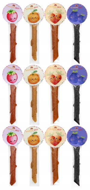 NATURALNIE ZDROWI Rolls Owocowy SOLO Przekąska Dla Dzieci MIX SMAKÓW 8g x12_1