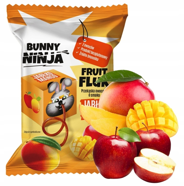 BUNNY NINJA Przekąska Owocowa MIX SMAKÓW Fruit Fluk 15g x9_2