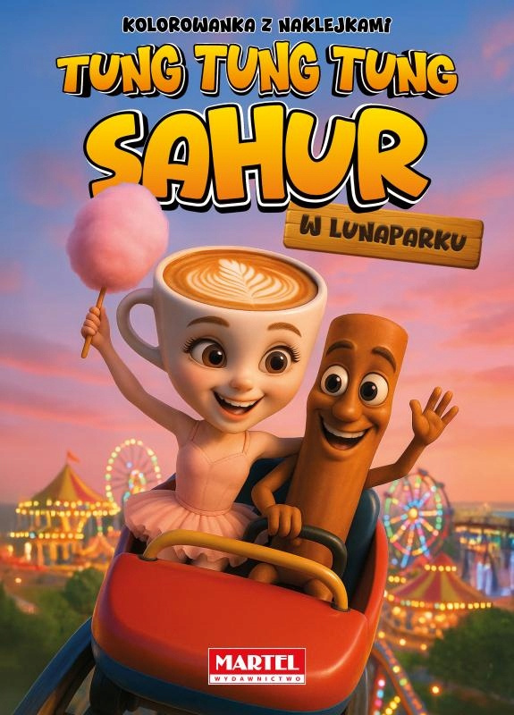 Kolorowanka z Naklejkami TUNG TUNG SAHUR w Lunaparku Martel_1