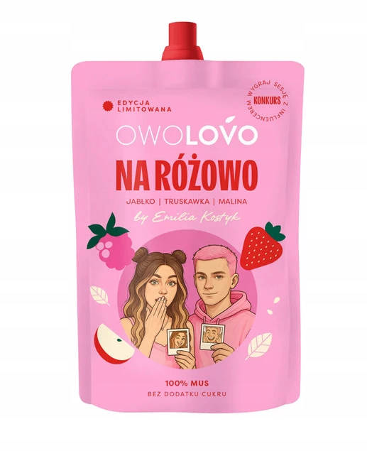 OWOLOVO Mus JABŁKO TRUSKAWKA MALINA Edycja Limitowana EMILKA KOSTYK 200g_5