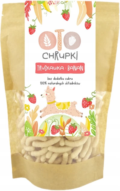 OTO Chrupki Naturalne TRUSKAWKA BANAN Orkiszowe BEZ CUKRU 25g Otolandia_4