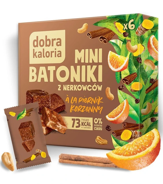 DOBRA KALORIA Mini Batoniki A'LA PIERNIK KORZENNY Batony Bez Cukru 102g_1