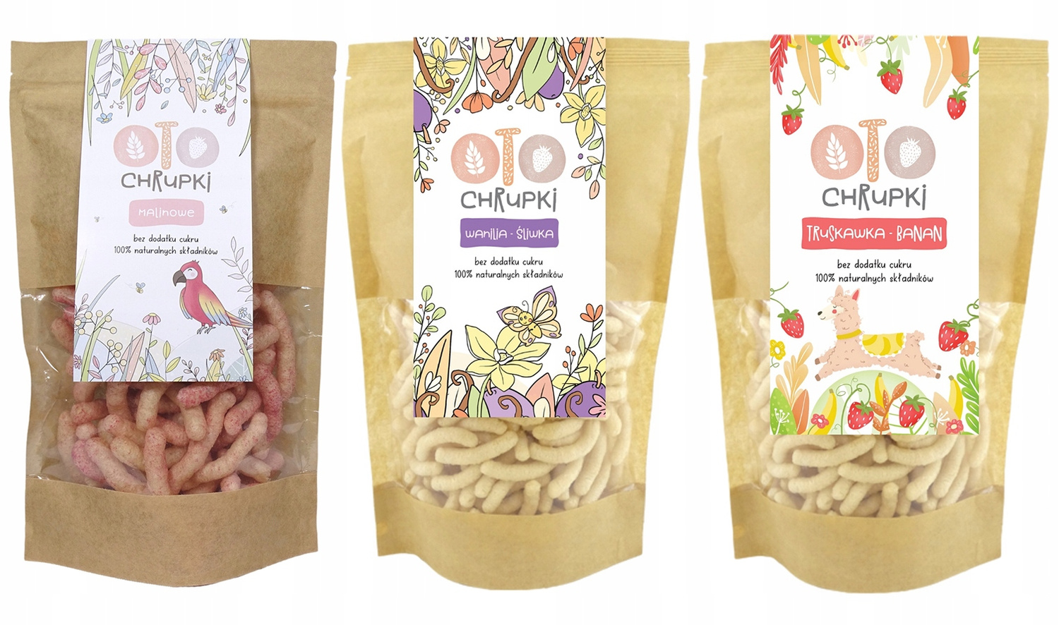 OTO Chrupki Naturalne MIX SMAKÓW OWOCE Otolandia 25g x3_1