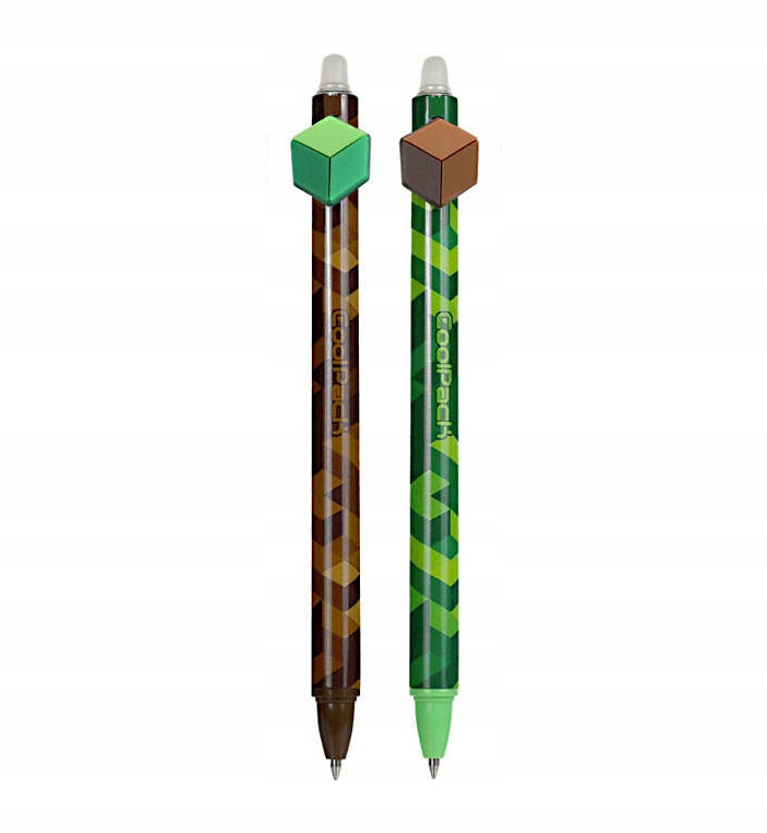 2x Długopis Wymazywalny Automatyczny MINECRAFT City Jungle CoolPack_1