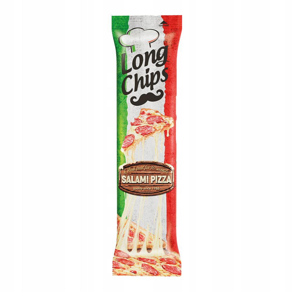 LONG CHIPS Chipsy Ziemniaczane o Smaku PIZZY SALAMI 75 g_1