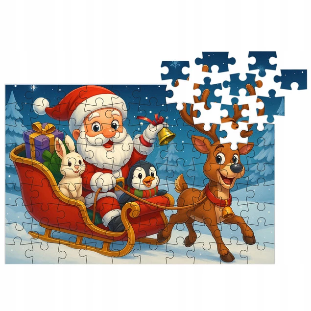 Puzzle 90 Układanka ŚWIĘTA Milliwood Podróż z Mikołajem Alexander_2