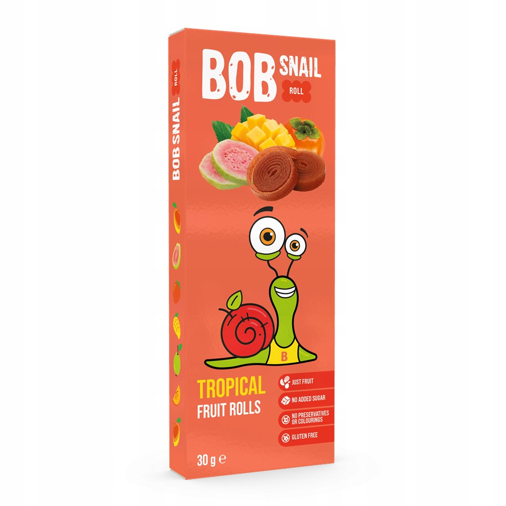 Przekąska MANGO PERSYMONA GUAWA Bez Cukru 30g BOB SNAIL_1