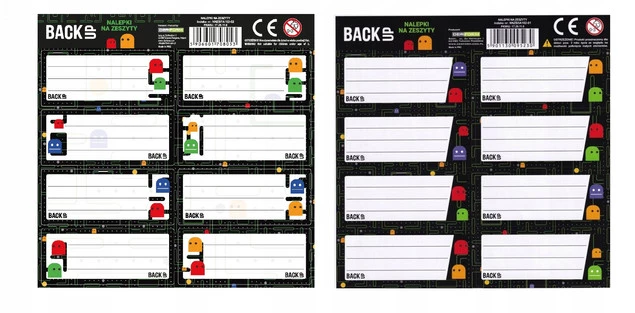 Naklejki Na Zeszyt Game PACK MAN Derform_2