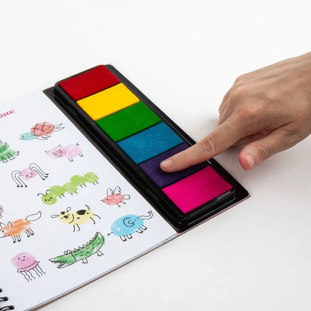 Kolorowe Odciski KSIĘŻNICZKA Książeczka Do Malowania Paluszkami Kidea_2