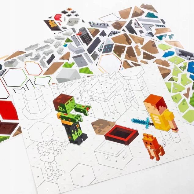 Wyklejanka GAME Minecraft Wyklejanka Po Numerach Kidea_5