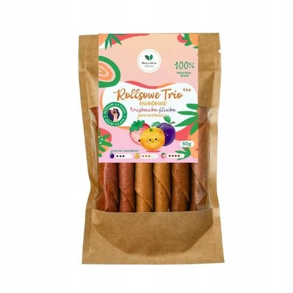 Rollsy Przekąski TRUSKAWKA ŚLIWKA POMARAŃCZA JABŁKO 50g Naturalnie Zdrowi_4