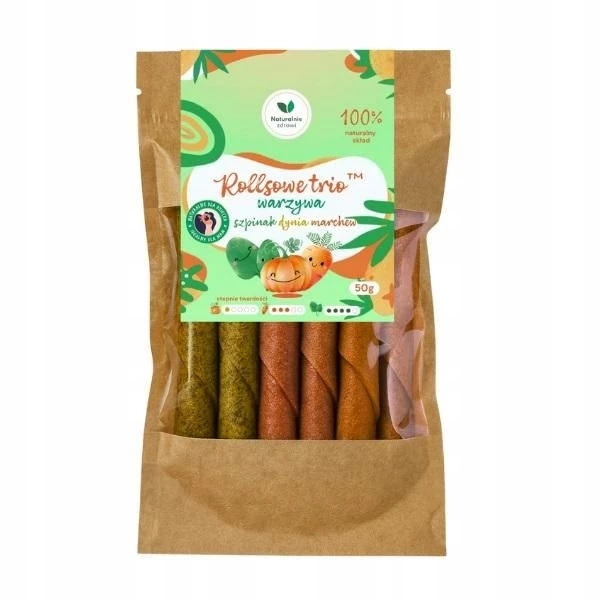 Rollsy Przekąski JABŁKO SZPINAK DYNIA MARCHEW 50g Naturalnie Zdrowi_4