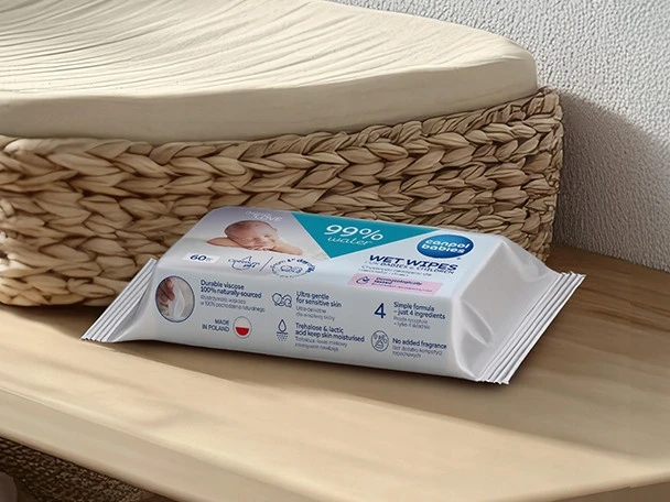 CANPOL Mokre Jednorazowe CHUSTECZKI NAWILŻANE Nawilżone Wodą 99% 14/200_4