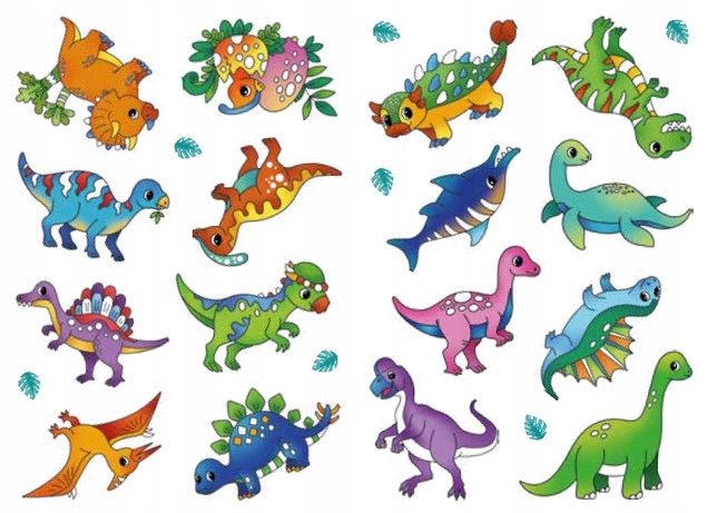 Kolorowanka z tatuażami – świecą w ciemności! Małe dinozaury WYDAWNICTWO_4