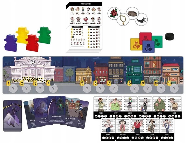 11 PODEJRZANYCH Gra Planszowa Towarzyska Logiczna 12+ Kukuryku_2