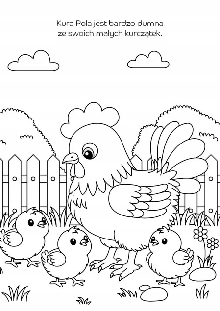 Moje Barwy NA WSI Kolorowanka z Naklejkami Kredka_2