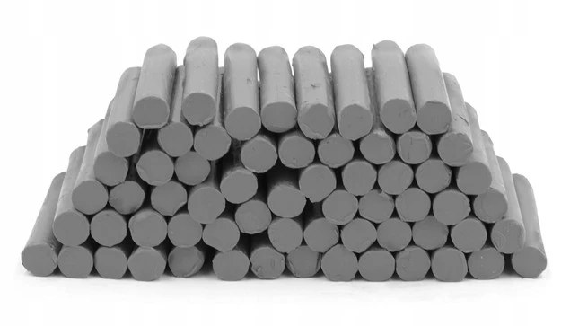 Plastelina Szkolna 1kg SZARA w Laseczkach Luzem MONA_1