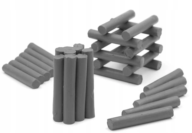 Plastelina Szkolna 1kg SZARA w Laseczkach Luzem MONA_5