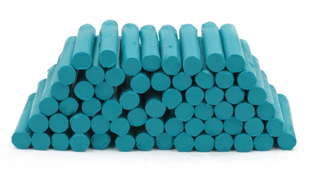 Plastelina Szkolna 1kg TURKUSOWA w Laseczkach Luzem MONA_1