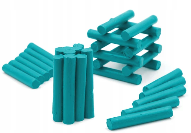 Plastelina Szkolna 1kg TURKUSOWA w Laseczkach Luzem MONA_5