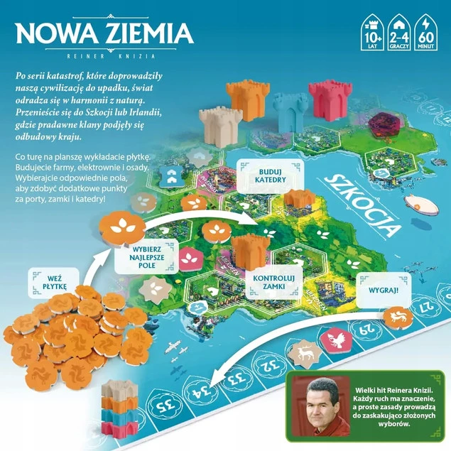 NOWA ZIEMIA Gra Rodzinna Strategiczna 10+ Nasza Księgarnia_8