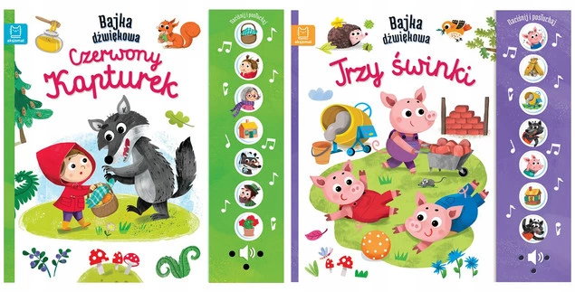 Pakiet Bajka Dźwiękowa Czerwony Kapturek Trzy Świnki Naciśnij i Posłuchaj_1