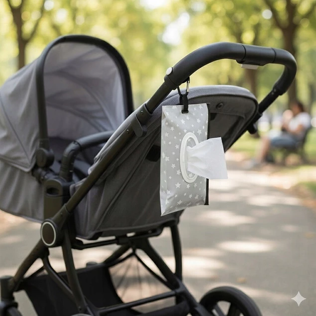 BOCIOLAND Etui Na Mokre Chusteczki Nawilżane Przenośny Organizer Saszetka_4