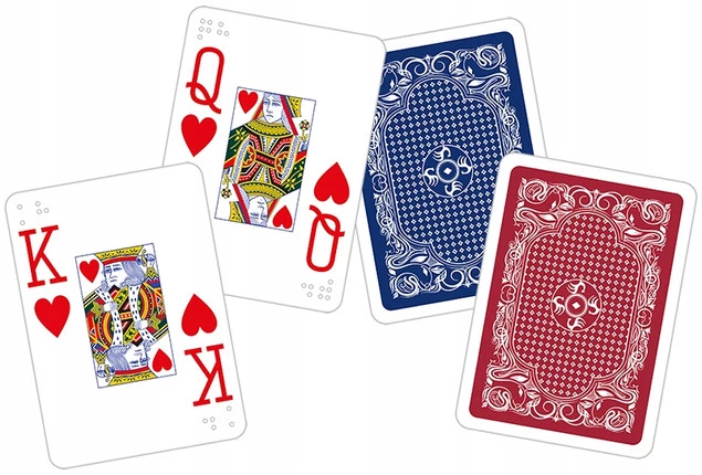 Karty Klasyczne Ze Znakami BRAILLE'A Dla NIEWIDOMYCH 2 Talie Kukuryku_2