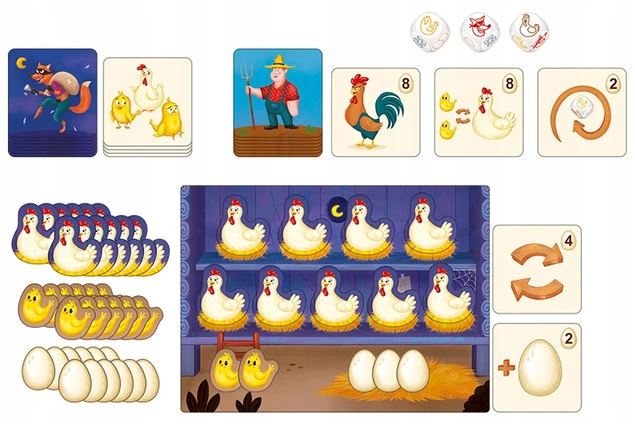 PEŁNY KURNIK POWRÓT LISA Kultowa Gra Planszowa Rodzinna Kukuryku +7_2