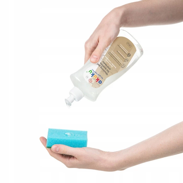 AKUKU Żel Do Mycia BUTELEK i SMOCZKÓW Płyn HIPOALERGICZNY z Pompką 500ml_3