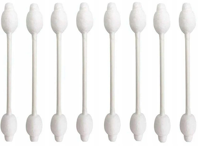 Patyczki HIGIENICZNE z Ogranicznikiem BAWEŁNIANE 60szt AKUKU_3