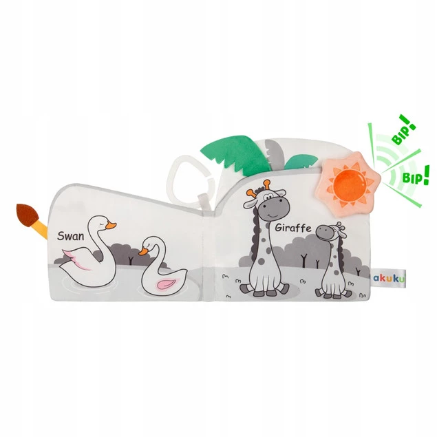 AKUKU Książeczka Sensoryczna ZOO Edukacyjna Dla Dzieci A0704_2