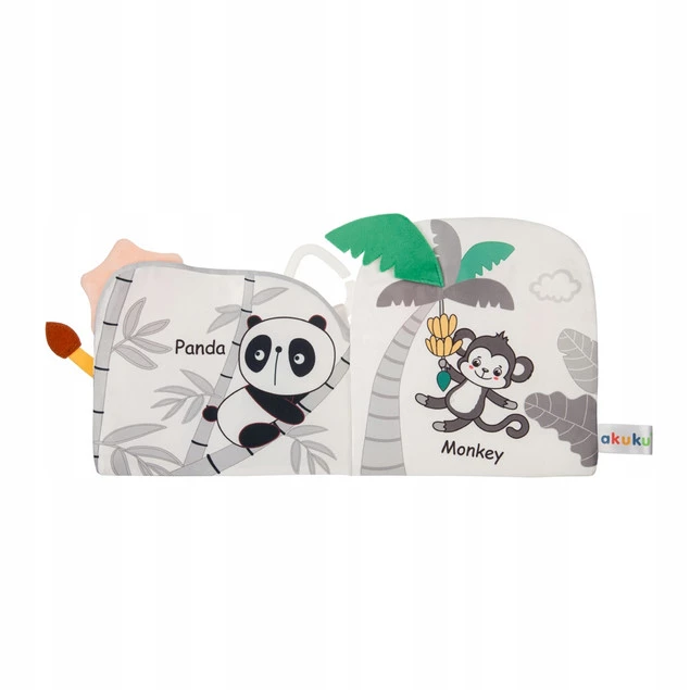 AKUKU Książeczka Sensoryczna ZOO Edukacyjna Dla Dzieci A0704_3